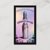 Iridescent holographic Beauty Makeup Artist Luxury Visitekaartje (Voorkant)