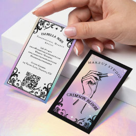 Iridescent holographic Beauty Makeup Artist Luxury Visitekaartje