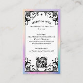 Iridescent holographic Beauty Makeup Studio Luxury Visitekaartje (Achterkant)