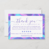 Iridescent Holographic Bedankt voor uw bestelling (Voorkant)