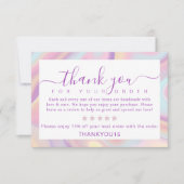 Iridescent Holographic Bedankt voor uw bestelling (Voorkant)
