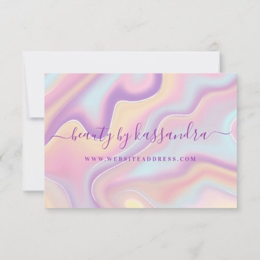 Iridescent Holographic Bedankt voor uw bestelling (Achterkant)