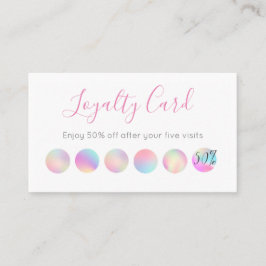 Iridescent Holographic Design Loyalty-kaart Klantenkaartje