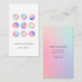 Iridescent Holographic Design Visitekaartje (Voorkant / Achterkant)
