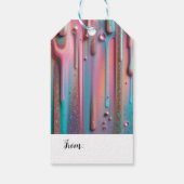 Iridescent Holographic Drip Gift Label Cadeaulabel (Achterkant)