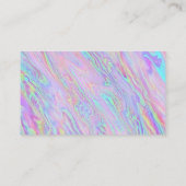 Iridescent Holographic Folie Pastel | QR-code Visitekaartje (Achterkant)