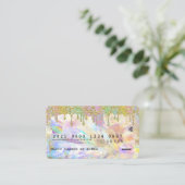 Iridescent Holographic Glitter Drip Credit Style Visitekaartje (Staand voorkant)