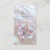  Iridescent Holographic  Lily Qr  Code Visitekaartje (Voorkant)