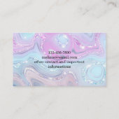 Iridescent Holographic Marble Mode Visitekaartje (Achterkant)