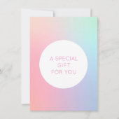 Iridescent Holographic misselijkheid Gift Certific Kaart (Voorkant)