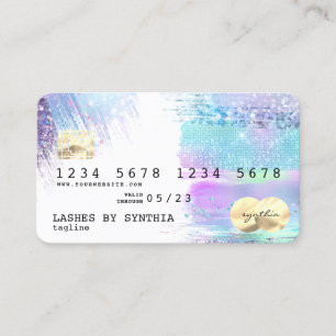 Iridescent holographic Moderne Credit Card Visitekaartje