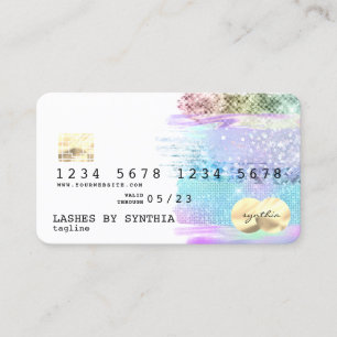 Iridescent holographic Moderne Credit Card Visitekaartje