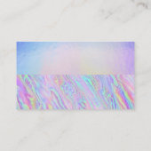 Iridescent Holographic Pastel Folie Texture Visitekaartje (Achterkant)