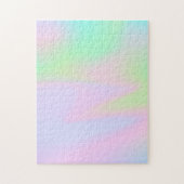 Iridescent Holographic Pastel Unicorn Rainbow Legpuzzel (Verticaal)