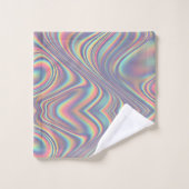 Iridescent Holographic Swirl Texture Bad Handdoek (Wasdoekje)