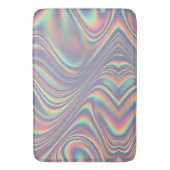Iridescent Holographic Swirl Texture Badmat (Voorkant Verticaal)