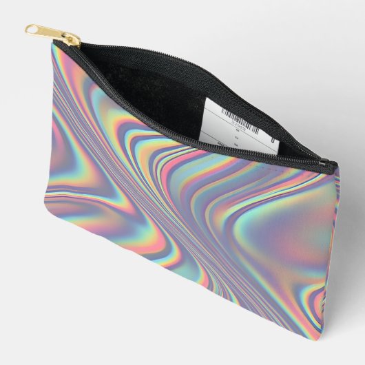 Iridescent Holographic Swirl Texture Etui (Open)