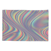 Iridescent Holographic Swirl Texture Kussensloop (Achterkant)