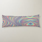 Iridescent Holographic Swirl Texture Lichaamskussen (Achterkant)