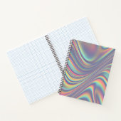 Iridescent Holographic Swirl Texture Notitieboek (Binnen)