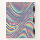 Iridescent Holographic Swirl Texture Notitieboek (Achterkant)