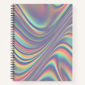 Iridescent Holographic Swirl Texture Notitieboek (Voorkant)