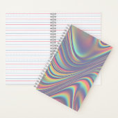 Iridescent Holographic Swirl Texture Notitieboek (Binnen)