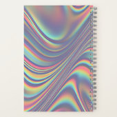 Iridescent Holographic Swirl Texture Notitieboek (Achterkant)