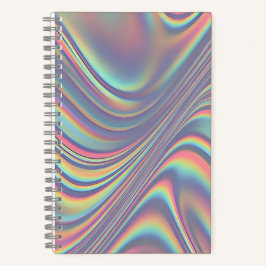 Iridescent Holographic Swirl Texture Notitieboek