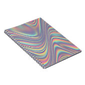 Iridescent Holographic Swirl Texture Notitieboek (Rechterzijde)
