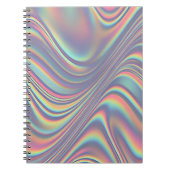 Iridescent Holographic Swirl Texture Notitieboek (Voorkant)