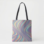 Iridescent Holographic Swirl Texture Tote Bag (Voorkant)
