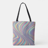 Iridescent Holographic Swirl Texture Tote Bag (Achterkant)