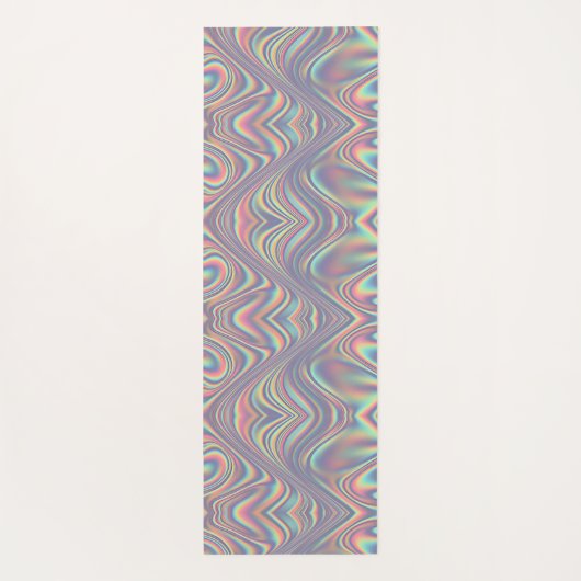 Iridescent Holographic Swirl Texture Yogamat (Achterkant)