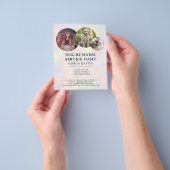 Iridescent Holographic Walker Huisdier Zitting Cus Flyer (Hand)