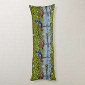 Iridescent Jacana & Rusty Companion – Elegant Body Lichaamskussen (Achterkant (Verticaal))