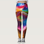 Iridescent Jello dessert kubus print leggings (Voorkant)