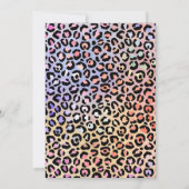 Iridescent Leopard Coral en Black 50th Birthday Kaart (Achterkant)