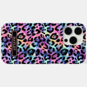 Iridescent Leopard Print Monogrammed Case-Mate iPhone Case (Achterkant (horizontaal))