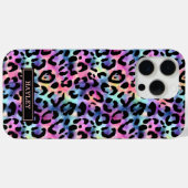 Iridescent Leopard Print Monogrammed Case-Mate iPhone Case (Achterkant (horizontaal))