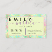 Iridescent Leopard Professional Visitekaartje (Achterkant)