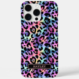 Iridescent Luipaardprint met Monogram iPhone 16 Pro Max Hoesje