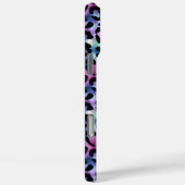 Iridescent Luipaardprint met Monogram Case-Mate iPhone Case (Achterkant / Rechts)