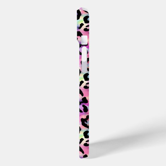 Iridescent Luipaardprint Monogram Case-Mate iPhone Case (Achterkant / Links)