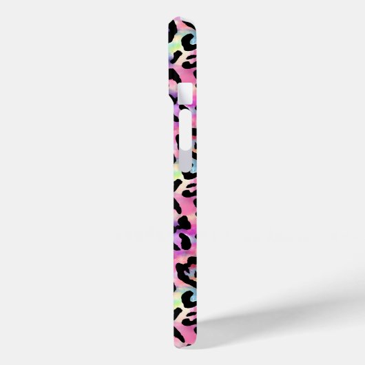 Iridescent Luipaardprint Monogram Case-Mate iPhone Case (Achterkant / Links)