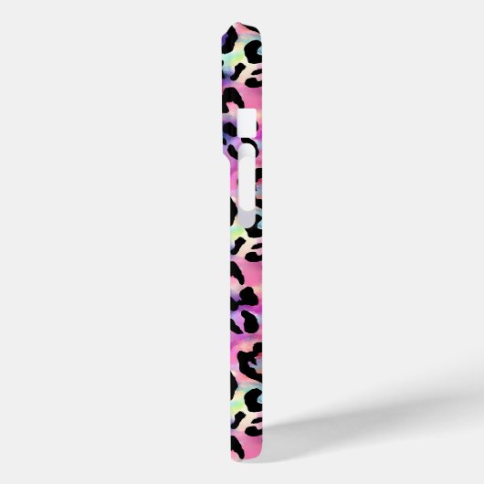 Iridescent Luipaardprint Monogram Case-Mate iPhone Case (Achterkant / Links)