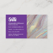 Iridescent Marble Luxury Branding Visitekaartje (Achterkant)