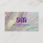 Iridescent Marble Luxury Branding Visitekaartje (Voorkant)