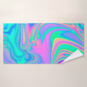 Iridescent marmering holografische textuur in leve badhanddoek (Badhanddoek)
