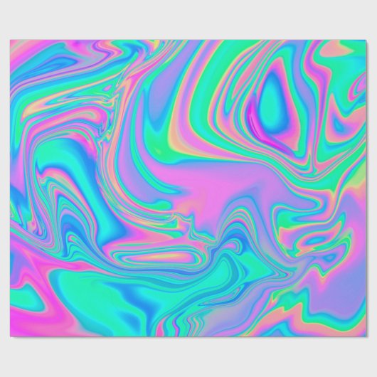 Iridescent marmering holografische textuur in leve cadeaupapier (Vlak)